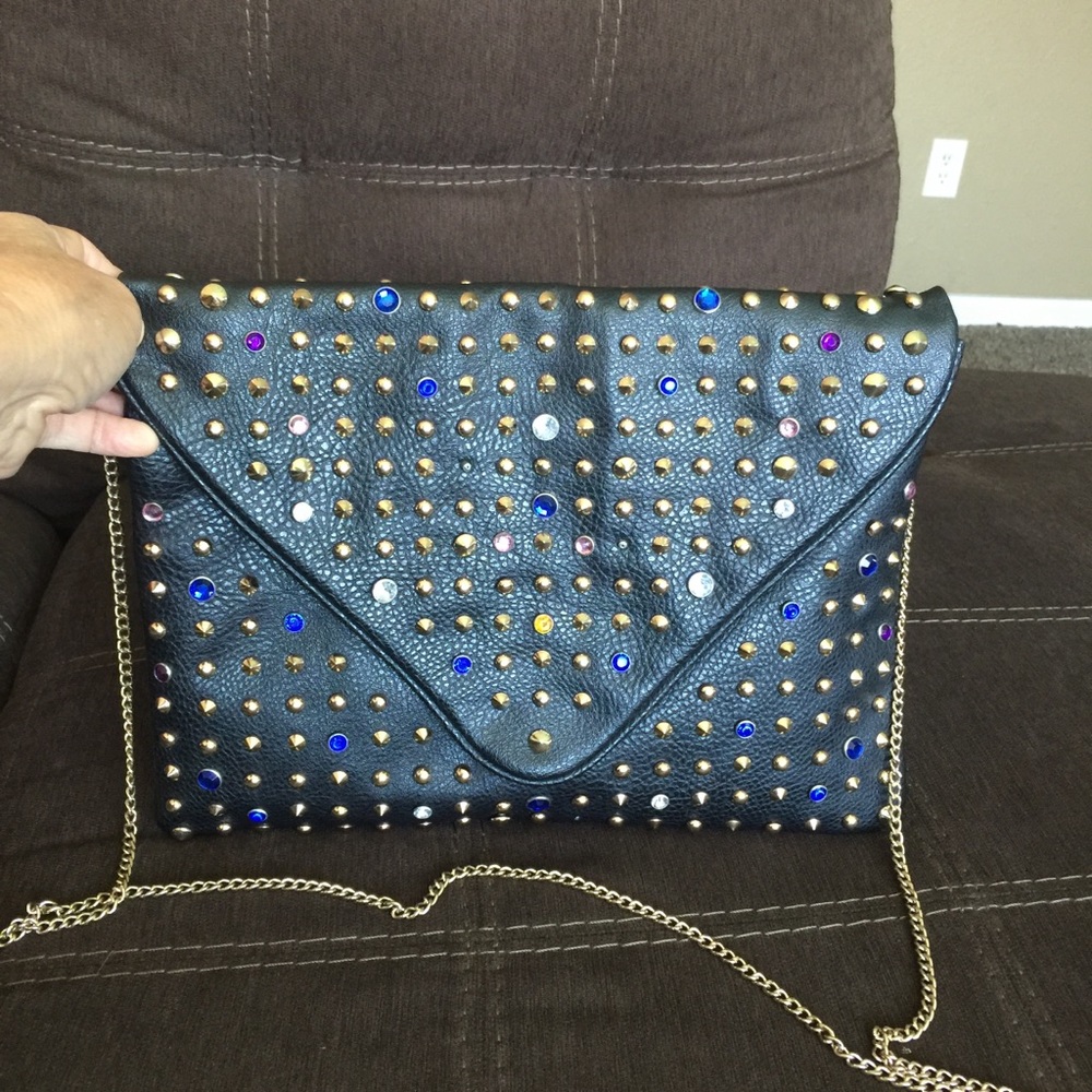 Embellished chain envelope purse 👛